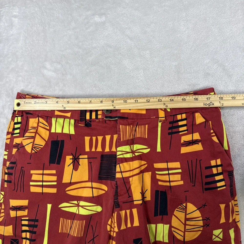 Loudmouth Golf Novelty Shorts Men 36 Multi colored Mid Century Modern design